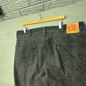 Levi Strauss 550 Black Washed Denim Jeans Mens W42 L30 Relaxed Fit